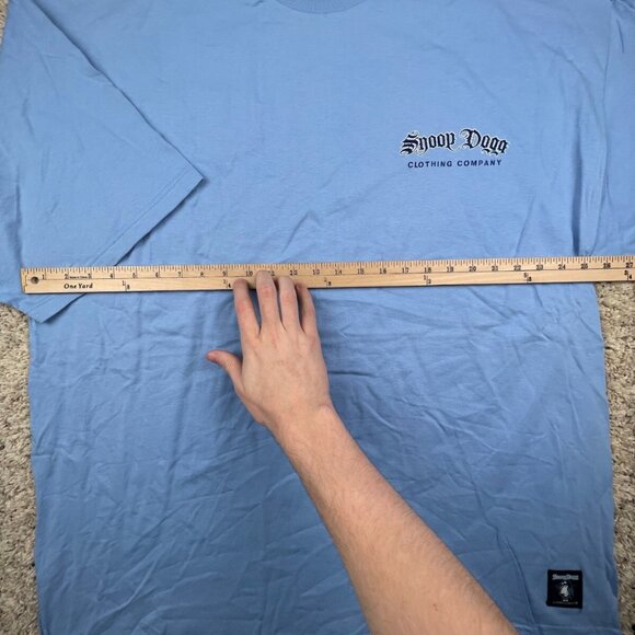 VINTAGE Snoop Dog Clothing Shirt Men 2XL Hip Hop Y2K Blue Short Sleeve Cotton - Picture 4 of 8